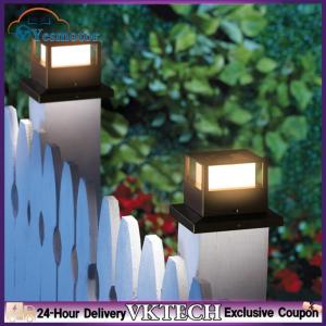 【Local Shipment】 Solar Column Light Post Deck Lamp IP54 Waterproof Patio Fence Gate Lamp Solar Post Light for Patio Garden Courtyard Decoration for Pathway Yard Street