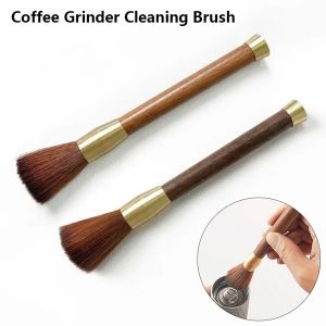 LUMINOU 1Pcs Wooden Handle Coffee Grinder Cleaning Brush Soft Fine Bristles ABS Material Espresso Machine Cleaning Brush Durable Flexible Bristles Barista Cleaning Brush For Coffee Grinders Espresso Machines and Coffee Filters