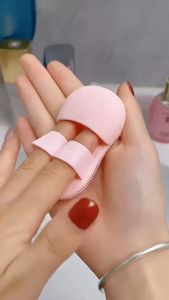 SweetCandi~Mini Finger Wash Brush Facial Skin Care Scrub Cleanser Silicone Cleaning Massage Brush
