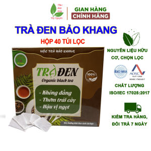 Trà đen túi lọc (hộp 40 gói) trà đen Bảo Khang giảm cholesterol trong máu giảm stress lo âu tốt cho sức khỏe