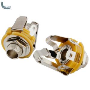 YUYIN4 10pcs set All Electric Guitar Bass Guitar 6.5mm Female Dual Channel Jack Socket Electric Guitar Input Jack DIY Accessories