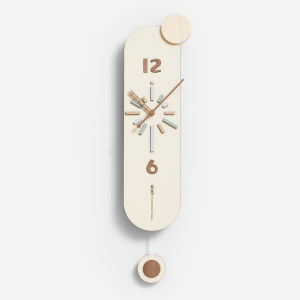 Minimalist Nordic Series Swing Wall Clock New Hot Sale Home Living Room Simple and Fashion Mute Clock Creative Vintage Art Decorations 15*58.5cm