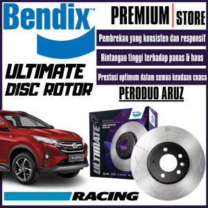 Original Bendix Ultimate+ Front Set Disc Rotor - Perodua Aruz 2019 BR6007 ULT+