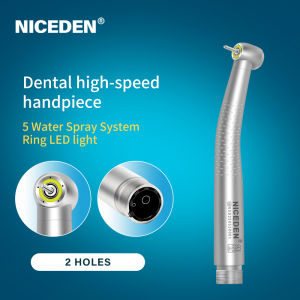 NICEDEN Dental High Speed Hand-piece 5 Circle LED Shadowless E-Generator Air Turbine 5 Water Spray for Dentist Dental Equipment