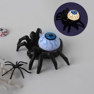 FDYRU Interesting Halloween Spider Light Creative Small LED Night Light Luminous Burst Eyes Halloween Lamp Party Decor