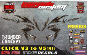 HONDA CLCIK V3 V4 GOKU THUBDER CONCEPT DECAL STICKER