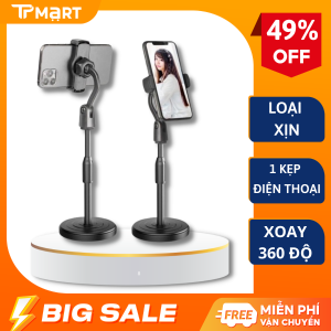 Giá đỡ điện thoại để bàn kẹp điện thoại livestream xem video xoay 360 độ giá đỡ điện thoại livestream