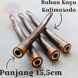 Pipa Once Cangklong Kayu Kalimosodo Bulat Premium Panjang 15cm