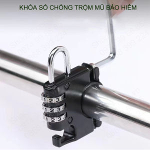 Khóa số gắn tay lái xe máy xe điện dùng chống trộm mũ bảo hiểm loại 3 mã số có thể thay đổi được