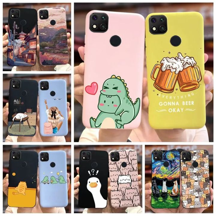 For Xiaomi Redmi 9C NFC Case Cute Fashion Cartoon Cover Soft