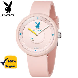 PLAYBOY Design Watch For Women Original Waterproof Simple Dial Fashion Silicone Strap Quartz