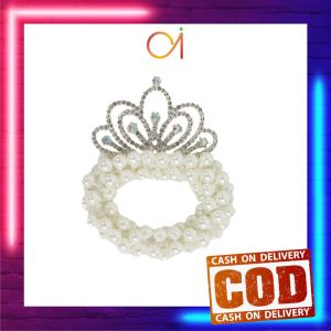 AI-C879 Ikat Rambut Princess Lucu Import / Ikat Rambut Anak Perempuan Motif Mahkota Mutiara Crown Gaya Korea / Girls Hair Ties Karet Rambut Mutiara Anak