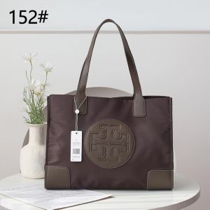 [YONO Store] Fashionable Ladies  Shopping Bag  Waterproof Nylon Cloth Bag Leather Tote Bag