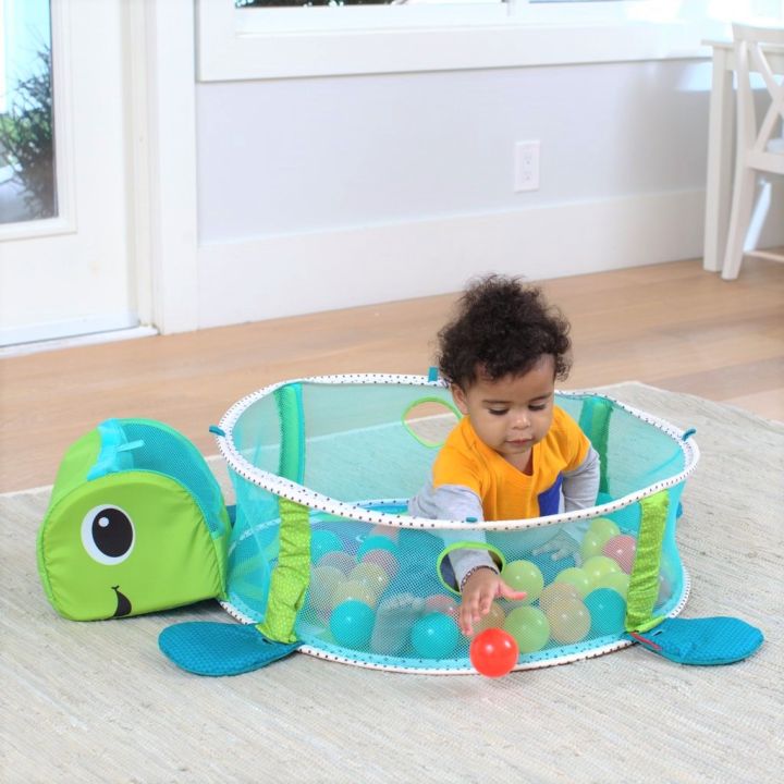 INFANTINO%20Grow-With-Me%20Activity%20Gym%20&%20Ball%20Pit%20(TURTLE)%20with%20Built-in%20Balls%20Storage%20(Gym%20/%20Mat)%20Age%20Grade:%200%20months+%20-%20Image%204