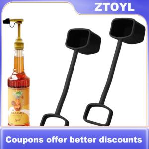 【ZTOYL】 5 10 pcs cà phê Syrup bơm tip cap bao gồm pourer cap Syrup bao gồm mũ Silicone phù hợp cho xi-rô bơm đổ Dispenser