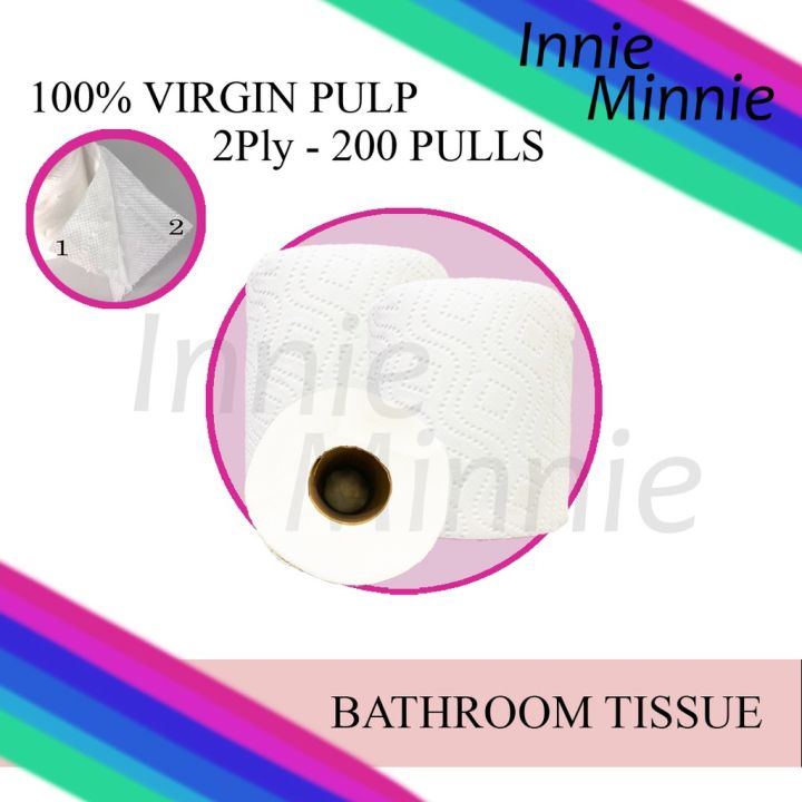 [1PIECE] BATHROOM TISSUE ROLL 2 PLY 100 VIRGIN PULP Lazada PH
