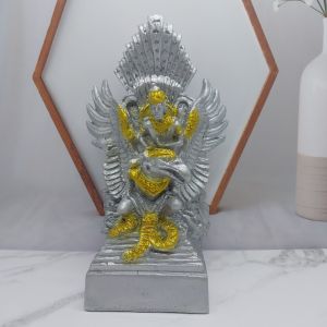 Miniatur pajangan ruang tamu aesthetic patung garuda wisnu kencana GWK Bali warna silver