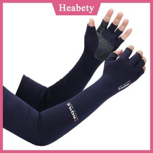 Heabety 2 chiếc ống tay thể thao bao cánh tay đạp xe chạy bộ câu cá leo núi chống nắng UV làm mát lạnh có cổ tay 5 ngón