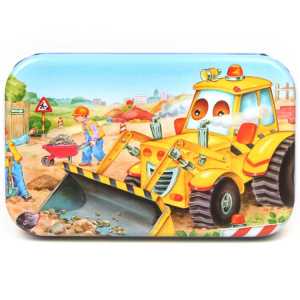 FU Puzzle Jigsaw Kayu 60pcs Kotak Kaleng Besi Puzzle Wooden 60pcs Mainan Edukasi Puzzle Jigsaw Kaleng