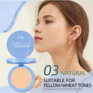 【Buy 1 Take 2】Oil Control Face Powder Waterproof Long-lasting Setting Powder Light Face Compact Powder With Mirror+Puff