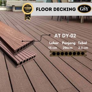 FLOOR Decking WPC Outdoor Motif Kayu Panjang 2.9m/ Lantai Decking Kayu Kolam Renang / Taman