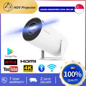 【Local SELLER】HY300 Projector 8000Lumens Portable LED Projector Android 11.0 Full HD 1080P 120 ANSI Support 2.4G&5G WIFI Wireless Connection BT5.0