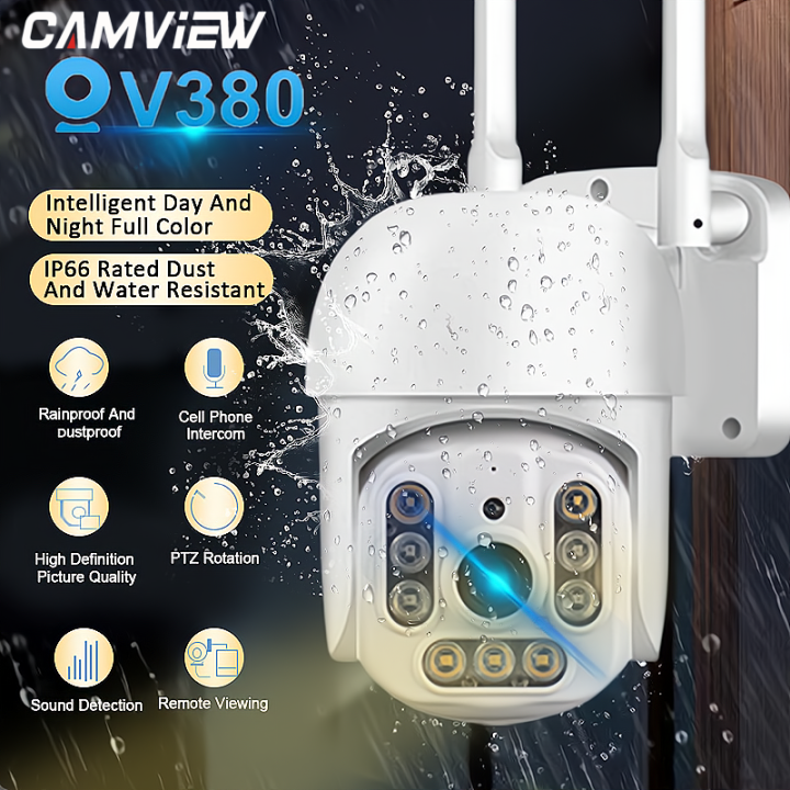 CAMVIEW V380 Outdoor CCTV Camera Wifi Connect to Cellphone 1080P ...