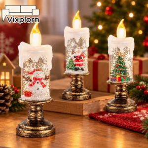 Vixplorn MLADEN Flameless LED Christmas Candle Light Santa Snowman Tree Angel Warm White Home Decor