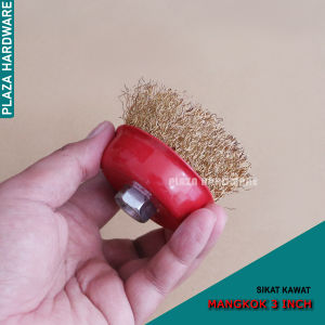 Sikat Kawat 3 inch Kuning Cup Brush Gerinda