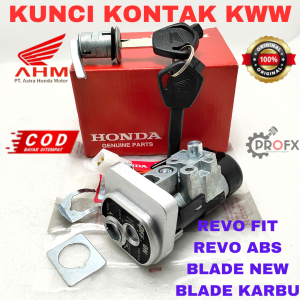 KUNCI KONTAK SET MOTOR REVO ABS BLADE KARBU HONDA KWW KUALITAR ORIGINAL ASLI AHM KONCI GEMBOK MOTOR