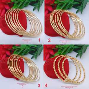 Gelang Tangan Kroncong Wanita Titanium Xuping Perhiasan Aksesoris Lapis Emas Tahan Lama Anti Karat