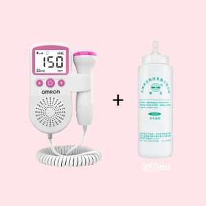 【+ Gel】Baby Fetal Heartbeat Detector Doppler With 250ml Gel Portable Pregnant Baby Ultrasound Heart Rate Monitor Pocket LCD Probe Vascular Doppler Stethoscope