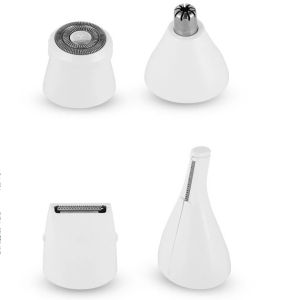 Máy Tỉa Lông 4 trong 1 Tỉa Lông Mày Tỉa Lông Body Vùng Kín Bikini Cạo Lông Mặt Lông Tay Lông Chân Sạc USB Nhỏ gọn Tiện Lợi