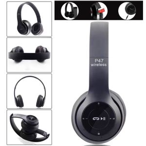 Headphone Bluetooth P47 Stereo Headphone Bando Wireless Lipat Super Bass 5.0 + EDR