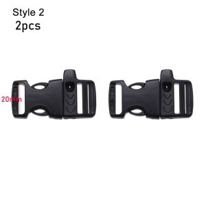 CONGMING 2/4/8pcs คุณภาพสูง อะไหล่กระเป๋า เครื่องมือฉุกเฉินโค้ง สายคล้องข้อมือ อุปกรณ์เสริม Paracord หัวเข็มขัดด้านข้าง Survival Whistle Buckles