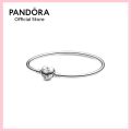 Pandora Moments Heart Clasp Bangle. 