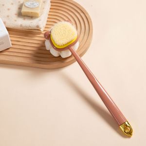 Bathing Brush Long Stem Long Handle Soft Bristle Brush Double-sided Bath Brush Mud Removal Ash Removal And Back Rubbing Of The Magic Tool