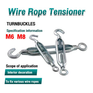 Baete Wire Rope Tensioner Screw Alloy Turnbuckle M6 M8