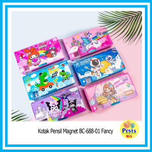 Murah!! (1Pcs) Kotak Pensil Magnet Jumbo Karakter+Rautan tempat pensil tepak sekolah