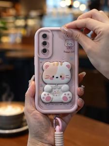 PBZZ Case for huawei y6 pro 2019 y6s PRIME 2019 phone casing Softcase Silicone shockproof Cover new design aesthetic with holder 360 ° rotating makeup mirror for girl JTDTMZJ2