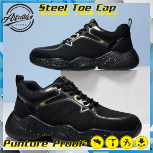 [Promo] Sepatu Safety Sport Alfathi New By Guyisa Gold Cloud | Sepatu Safety Sport | Sepatu Kerja | Sepatu Pabrik | Sepatu Casual | Safety Sneakers | Sepatu Safety Import