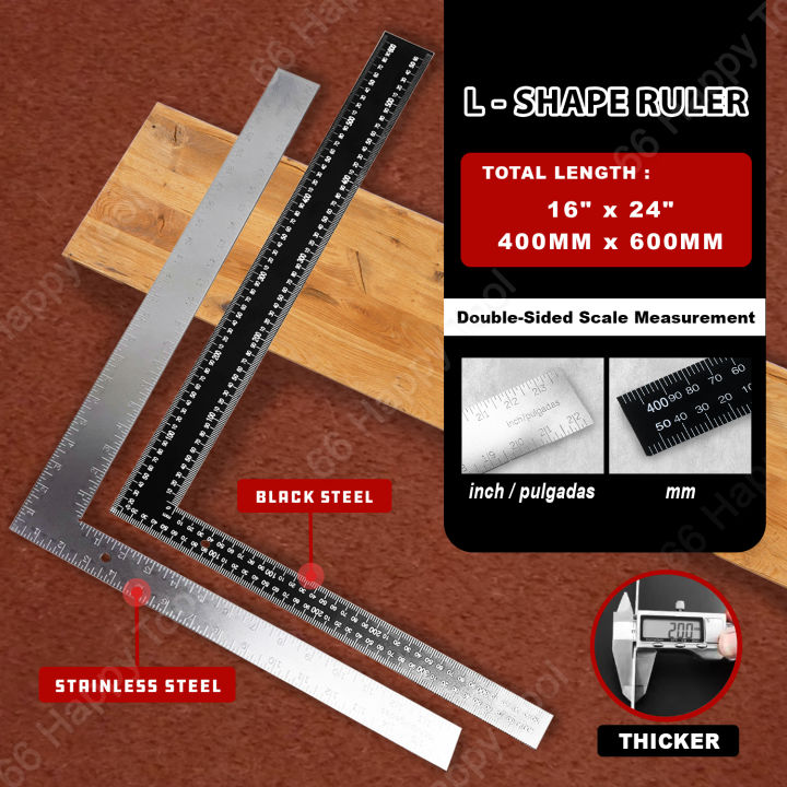 Square Angle Stainless Steel Square Ruler L Shaped Ruler