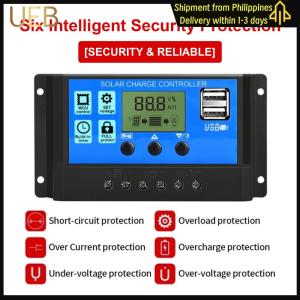 【UEB】 Solar Panel Battery Intelligent Regulator Dual USB Port Intelligent Solar Panel Controller for Home