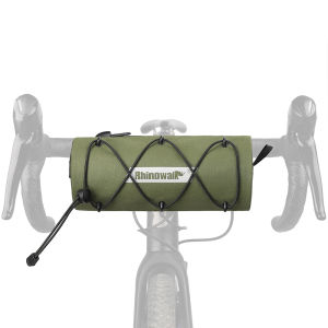 Rhinowalk Bicycle Handlebar Bag 1.9L Waterproof Multifunctional Bicycle Front Frame Bag Outdoor Travel Storage Commuter Shoulder Bag Cylinder Bag Bike Accessories