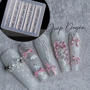 Khuôn nơ mini silicon làm nail
