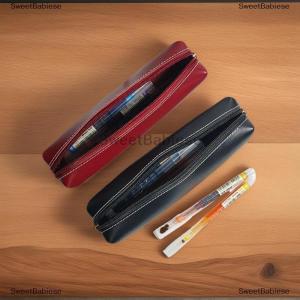 [COD] SweetBabiese กล่องดินสอหนัง PU แบบเรียบง่ายกระเป๋าใส่แปรงแต่งหน้าขนาดเล็กพกพาได้สำหรับนักเรียนกล่องเครื่องเขียนความจุขนาดใหญ่อุปกรณ์การเรียน