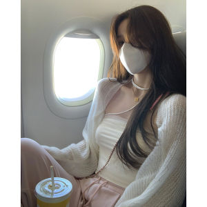 เสื้อคลุมบาง3 สี New เสื้อคลุมกันแด แขนยาวเกาหลี เสื้อคาร์ดิแกนถักJJ6819เสื้อกันแดด เสื้อผ้าแฟชั่น ผู้หญิง หลวมใส่สบาย