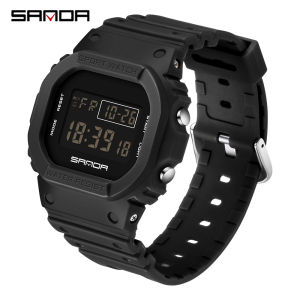 SANDA Mens Fashion Chrono Sports Watch Women Military Waterproof LED Digital Complete calendar Electronic Watch