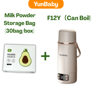 【READY STOCK】Yunbaby Wireless Thermostatic Portable Baby Milk Kettle 500ml 2.5 minutes Fast Heating & Milk Powder Storage Bag （30Pcs/Box)