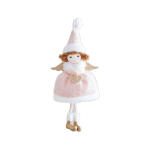 HUNIU HOUSE Cô Gái Cánh Thiên Thần Dây Chuyền Hình Búp Bê Thiên Thần Lấp lánh Ngọt ngào Đồ trang trí treo Giáng sinh Quà tặng cho các buổi tiệc ngày lễ Đồ chơi nhồi bông Đồ trang trí cây thông Noel Tặng quà Giáng sinh